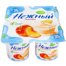 Йогурт с соком персика 1,2% Нежный Продукт йогуртный пастеризованный 100 гр - Магнит ГМ
